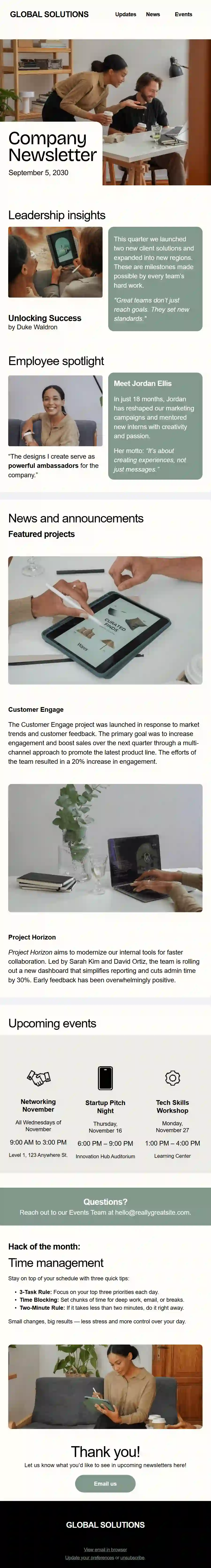 Corporate Newsletter Design